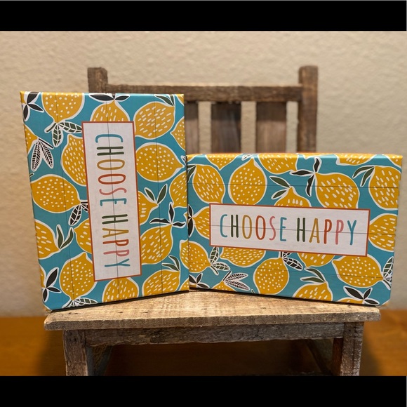 Lemons, Strawberry & Orange Nesting Storage Boxes Set Of 3, Removable Lids - Picture 11 of 15